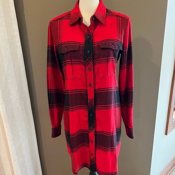 Athleta Dresses & Skirts - Athleta Trail to Town Button Down Dress Shirt Overshirt Tunic, Size XS